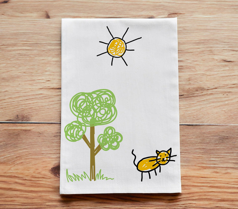 Your Child's Drawing Tea Towels, Your Child's Art Tea Towels
