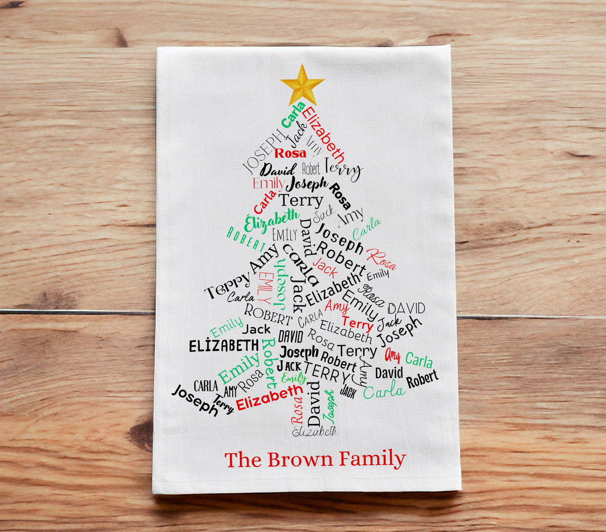 Personalized Christmas Tea Towels - 12 designs