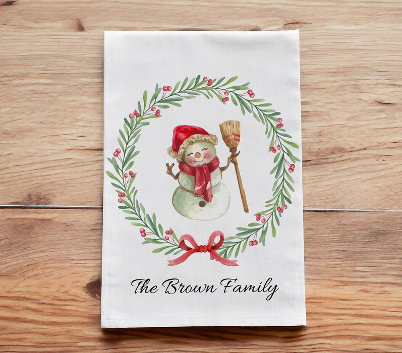 Personalized Christmas Kitchen Towels, Personalized Christmas Tea Towels