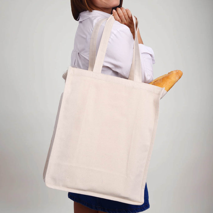 Extra Large Heavy Canvas Shopper Tote Bag - Durable & Spacious