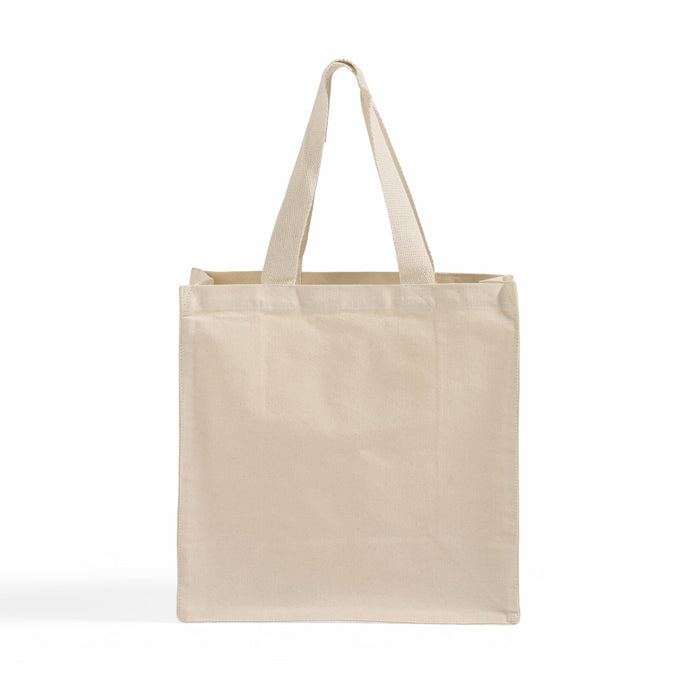 Market Canvas Tote Bag with Gusset - Premium Shopper & Grocery Tote Bag