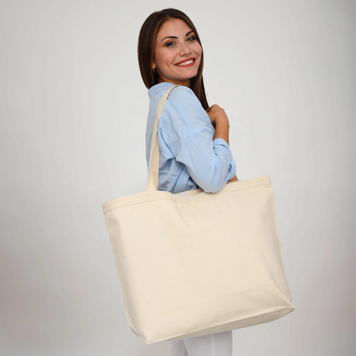 Jumbo canvas tote bags sale