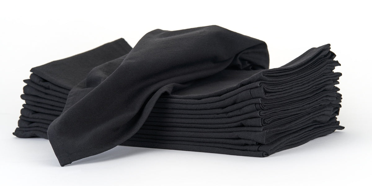 Black Flour Sack Towels  Black Kitchen Towels (Set of 12